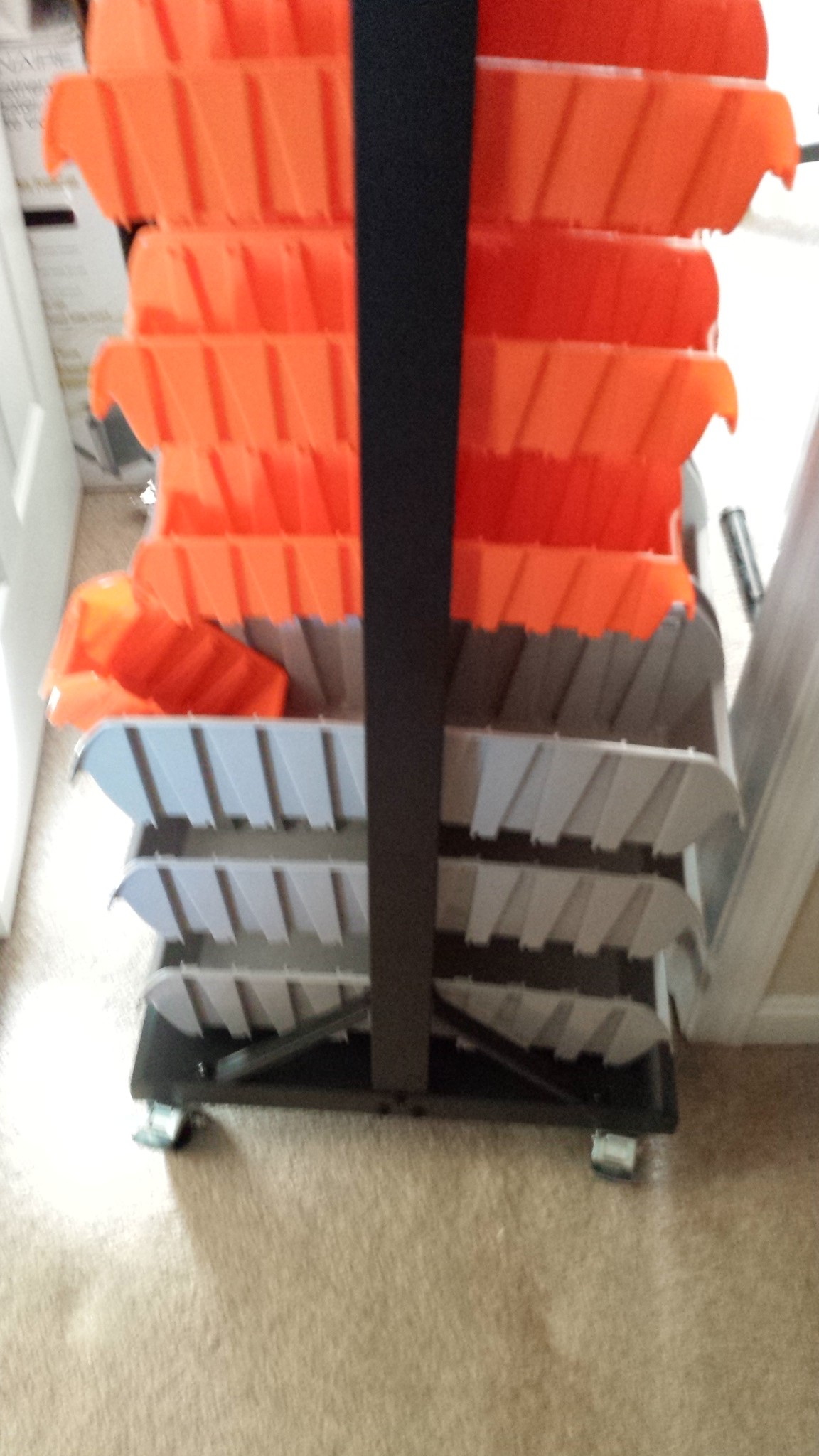 Trinity Dual-Sided Mobile Bin Rack