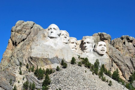 Mount Rushmore with President Obama