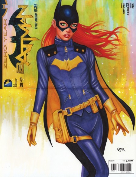 Hand Drawn and Colored Comic Book Cover of Batgirl