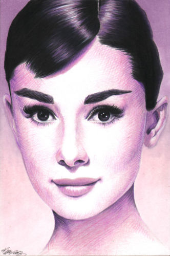 Audrey Hepburn drawn by Kristin Allen