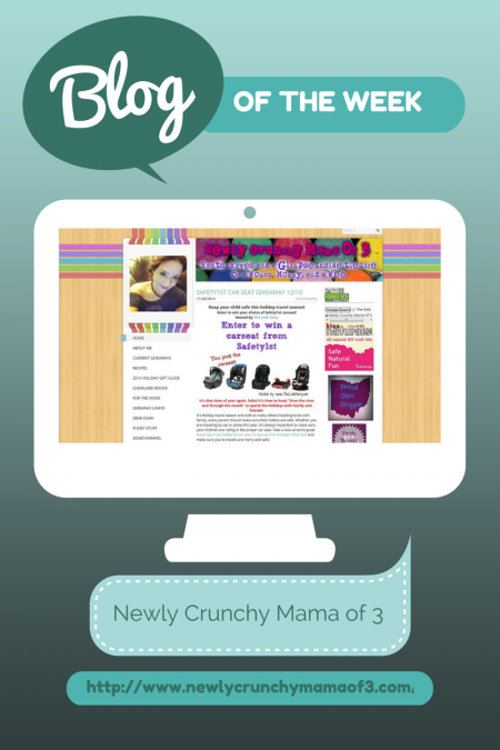 Blog of the Week, Blog, Blogging, Pay it Forward, Newly Crunchy Mama of 3