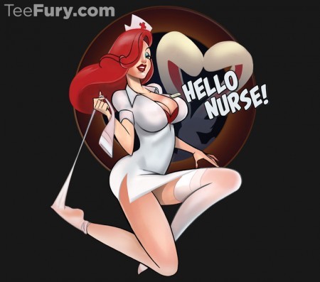 Teefury T-Shirt Hello Nurse