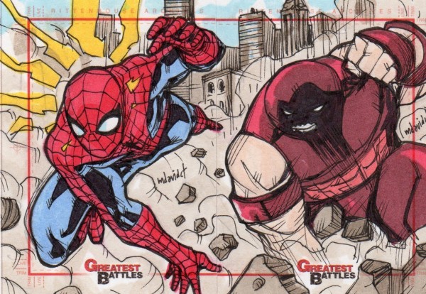 2013 Marvel Greatest Battles Marco David Carrillo sketch card - Sketch Card Artist of the Day over at A Medic's World come check out the site and leave some comments ~Tom