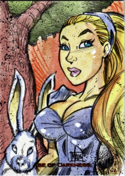 5finity Grimm Fairy Tales Age of Darkness Bill Maus Sketch Card Alice Wonderland Sketch Card Artist