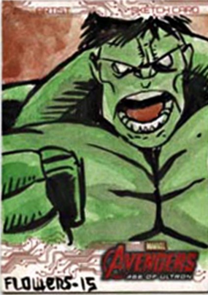 AVENGERS AGE OF ULTRON JASON FLOWERS SKETCH CARD Artist Great card to start your collection off with!