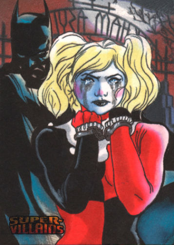 Harley Quinn Batman DC SUPERVILLAINS Artist Proof Sketch Card Carlos Cabaleiro Sketch Card Artist of the Day