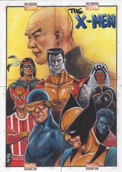 Details about Sketch Jason Potratz / Jack Hai ~ X-Men 4 Card Puzzle ~ EL Marvel Bronze Age