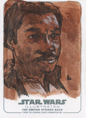 Star Wars Illustrated The Empire Strikes Back Steven Russell Black Sketch card by a wonderful Sketch Card Artist all hand drawn, wonderful art