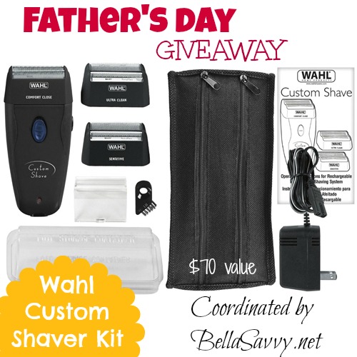 Wahl Custom Shave Re-Chargeable Shaver Kit Giveaway - Perfect gift idea for Dad on Father's Day- Ends 6/19