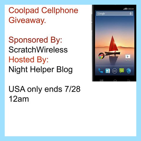 It’s a Scratch Wireless Mobile Coolpad Arise Cell Phone Giveaway USA ends 07/28