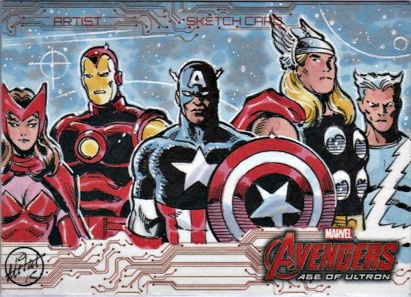 Marvel Avengers Age of Ultron Artist Sketch Card by Mitch Ballard Sketch Card Artist #marvel #sketch