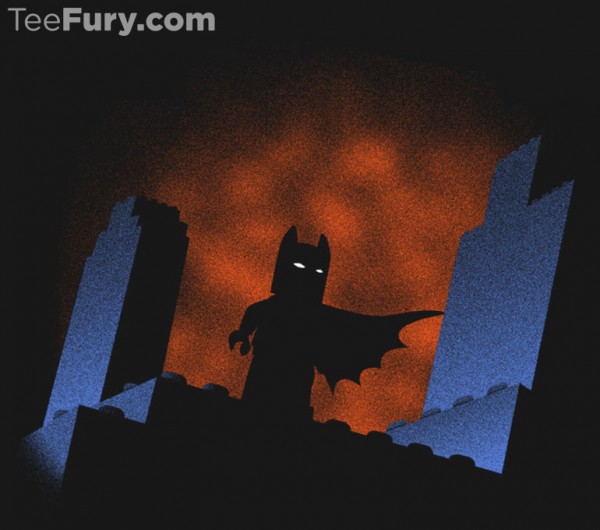 The Brick Knight Custom Graphic T-shirt available at Teefury. Ties in to the classic Batman The Animated Series TV Cartoon we all grew up loving #batman #tshirt #graphictshirt