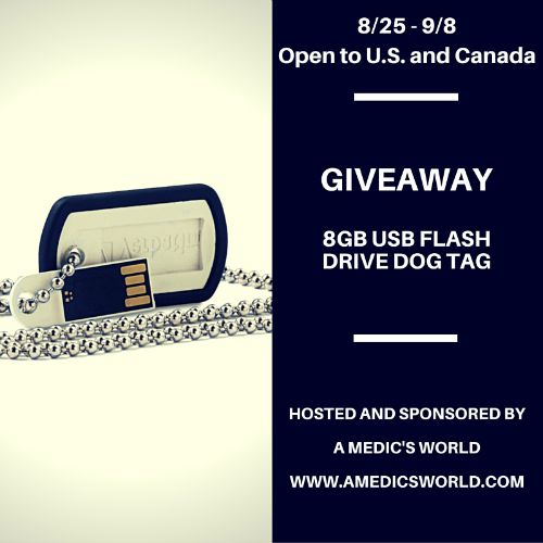 8GB USB Flash Drive Dog Tag Giveaway - Ends 9/8 Just appreciating other veterans, and those servicemen and women currently serving our country and abroad. Thank you. Tom from A Medic's World