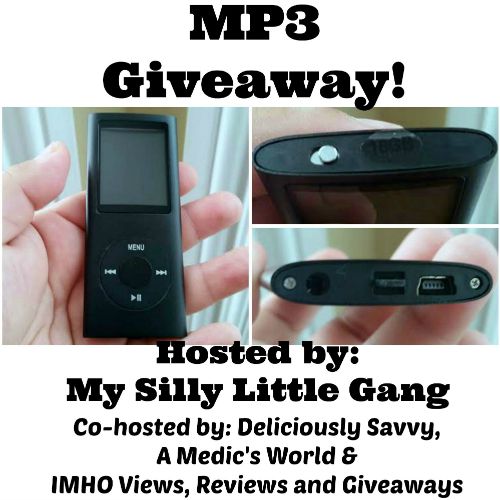 G.G.Martinsen 16 GB MP3 Player Giveaway - Ends 8/15 Good Luck from A Medic's World be sure to share my site with others! ~Tom