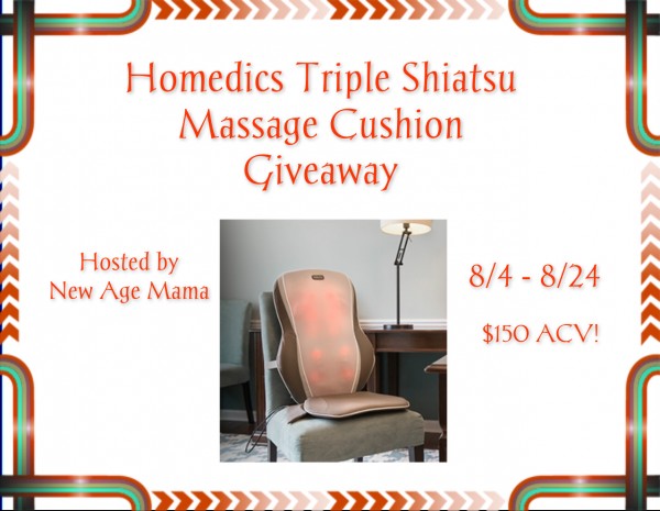 HoMedics® Triple Shiatsu Massage Cushion Giveaway - Ends 8/24