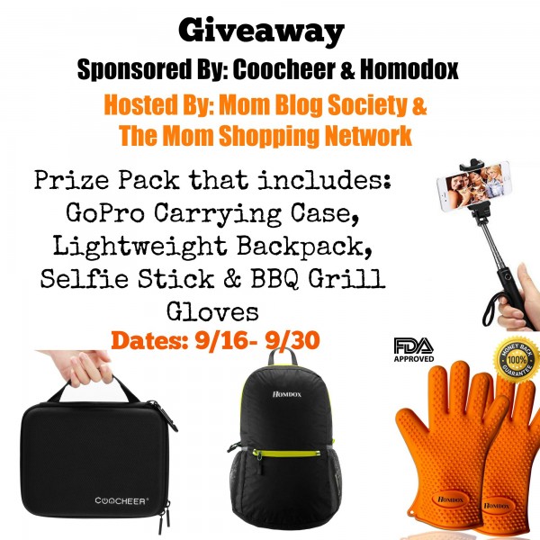 Coocheer & Homodox Outdoor Accessories Prize Pack Giveaway - Ends 9/30