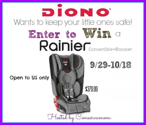 Win a Diono Rainier Convertible Car seat + Booster in this Giveaway Ends 10/18 A Medic's World stands up for being safe, this is a great product to do just that.