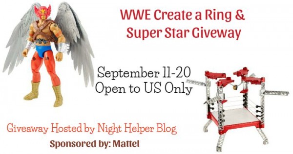 WWE Create a Ring and Create a Super Star Giveaway Ends 9/20 This looks fun!