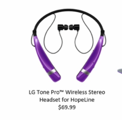Win a LG Tone Pro Wireless Stereo Headset also help bring awareness to Domestic Violence, ends 10/19. Good Luck. ~Tom