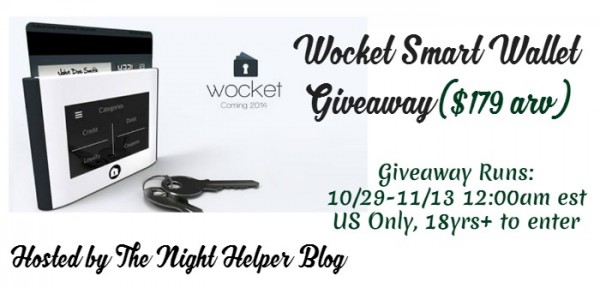 Wocket Smart Wallet Giveaway - Ends 11/13 Enter to win this unique gadget for you or someone you love.