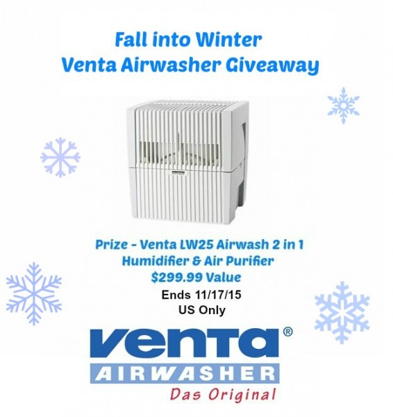 Win a Venta LW25 Airwash 2 in 1 Humidifier & Air Purifier Ends 11/17 Good Luck! ~Tom