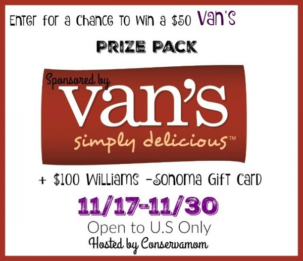 Win a Van's Prize Pack including a $100 Williams Sonoma Gift Card Ends 11/30