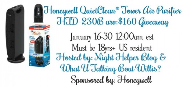 Win a Honeywell QuietClean© Tower Air Purifier HFD-230B Giveaway Ends 1/30 Perfect for any Home, good luck from A Medic's World