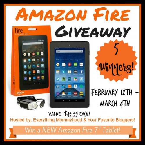 Amazon Fire Tablet Giveaway for five lucky winners - Ends 3/4 Good Luck from Tom's Take On Things