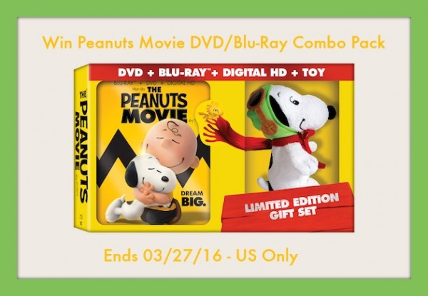 Peanuts Movie Combo Pack Giveaway Ends 3/27 Includes Plush Snoopy Good Luck from Tom's Take On Things
