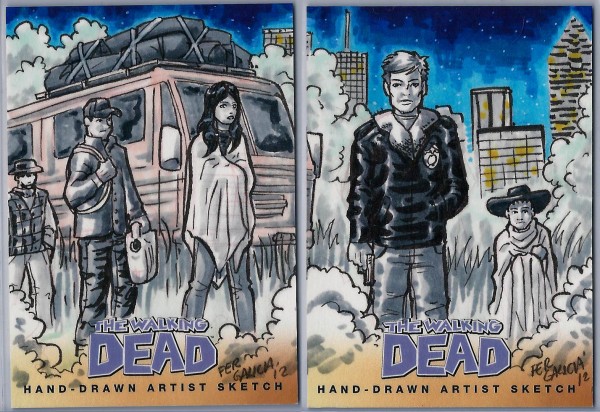 Sketch Card Art of the Day The Walking Dead by Fer Galicia