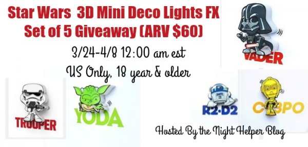 Win 5 3D Mini Deco Star Wars Lights Ends 4/8 Good Luck from Tom's Take On Things