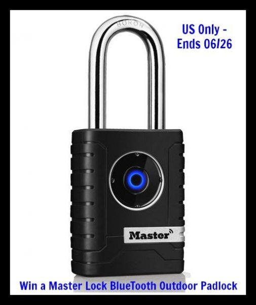 You can win a Master Lock Bluetooth Smart Padlock Ends 6/25 Good Luck from Tom's Take On Things
