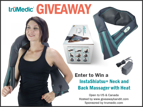 nstaShiatsu+ Neck and Back Massager with Heat Giveaway Good Luck from Tom's Tale On Things
