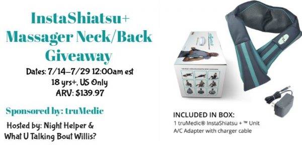 truMedic InstaShiatsu Back/Neck Massager Giveaway