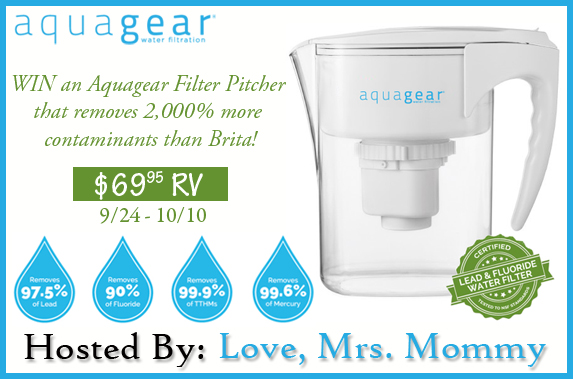Aquagear Filter Pitcher Giveaway ~ Refresh your Water Good Luck from Tom's Take On Things ends 10/10