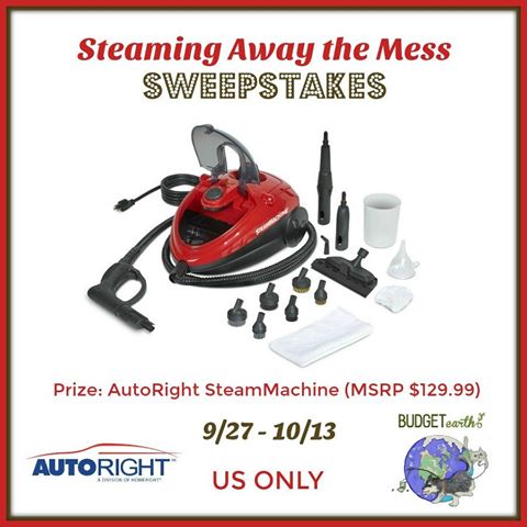 Steaming Away the Mess Sweepstakes - Win a AutoRight Steam Machine