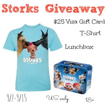 Win a $25 Visa Gift Card and More in the Storks Movie Giveaway