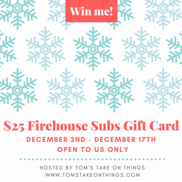 Warm up for the Holidays with Firehouse Subs ~ $25 Gift Card Giveaway