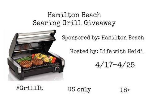 Hamilton Beach Searing Grill Giveaway