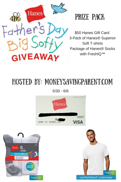 Win a $50 Visa Gift Card and more from Hanes Ends 6/6