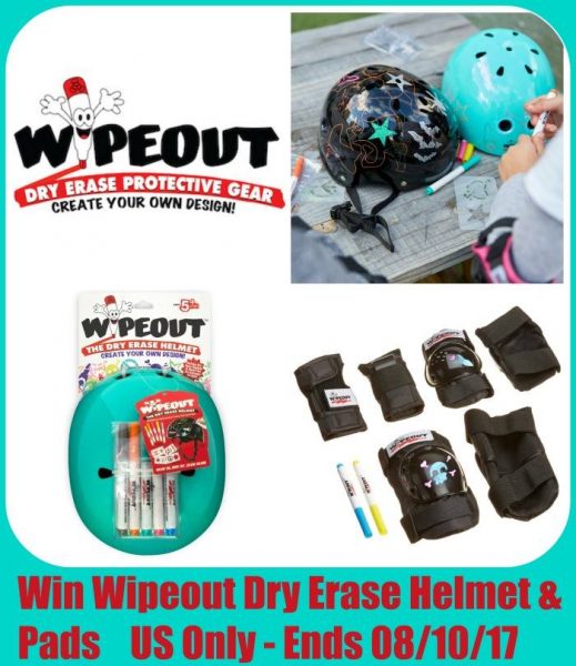 Wipeout Dry Erase Kids Helmet and Safety Pads Giveaway Ends 8/10