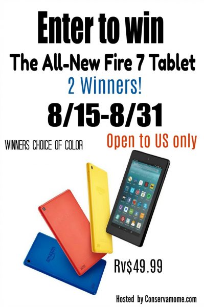 Amazon Fire Tablet Giveaway - Ends 8/31