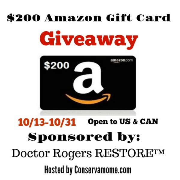 $200 Amazon Gift Card Giveaway Ends 10/31