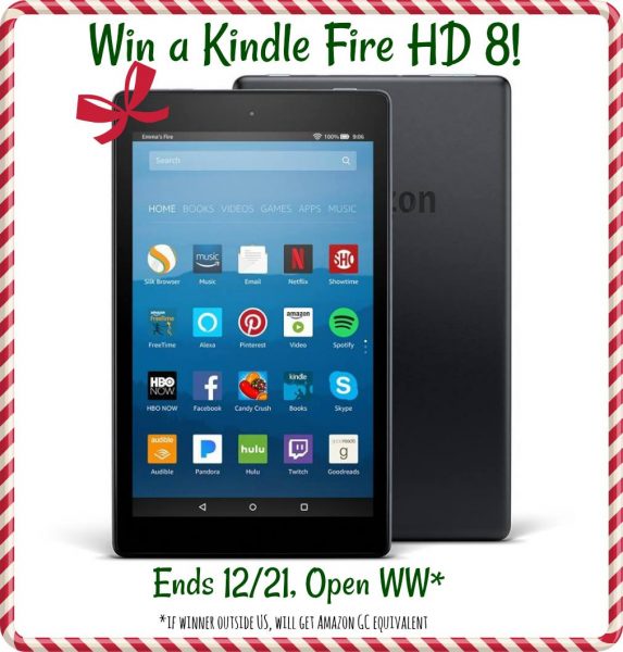 Kindle Fire HD 8 Tablet Giveaway Ends 12/21