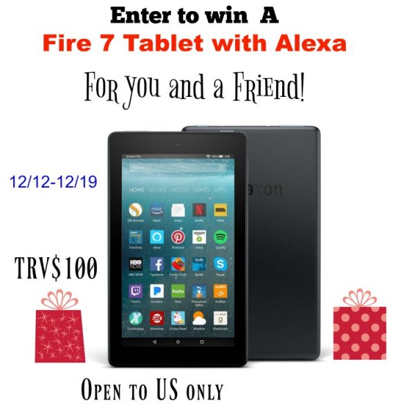 Fire 7 Tablet with Alexa Giveaway - Ends 12/20
