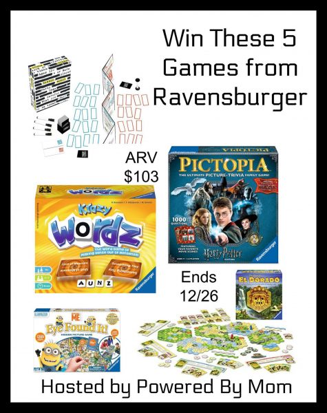 5 Ravensburger Games Giveaway ~ ARV $103 Ends 12/26
