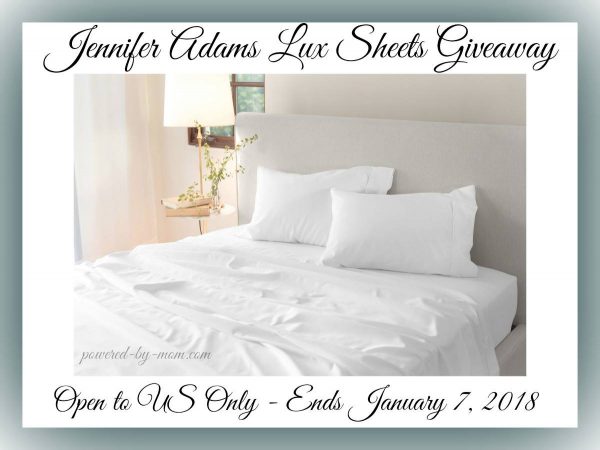 Jennifer Adams Lux Collection Sheets Giveaway Ends 1/7