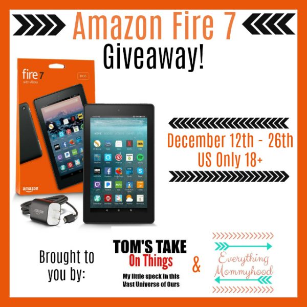 Stay Warm with the Amazon Fire 7 Giveaway Ends 12/26