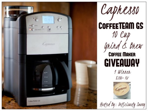 Capresso CoffeeTEAM GS 10 Cup Brewer Giveaway Ends 2/21 #coffee #giveaway #espresso