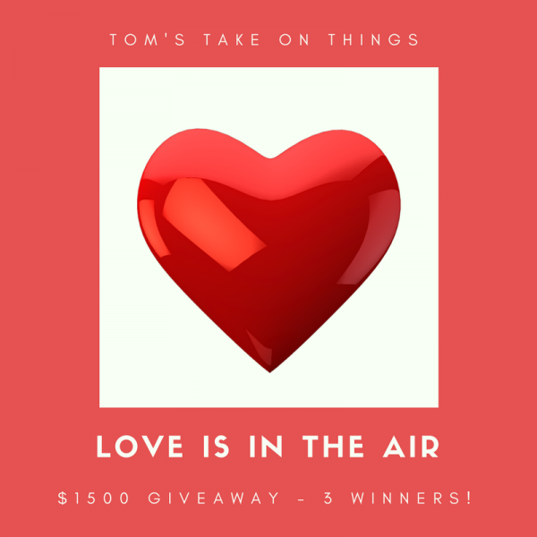Love is in the Air $1500 Giveaway ~ 3 $500 Prizes Ends 2/28